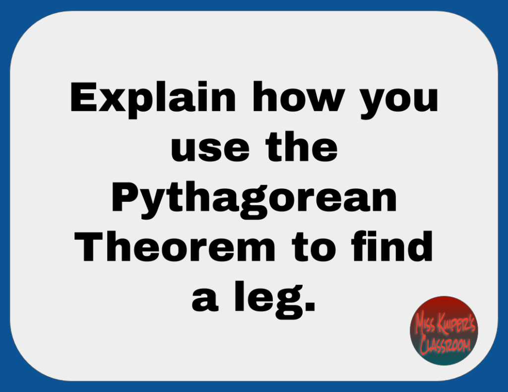 pythagorean theorem task cards