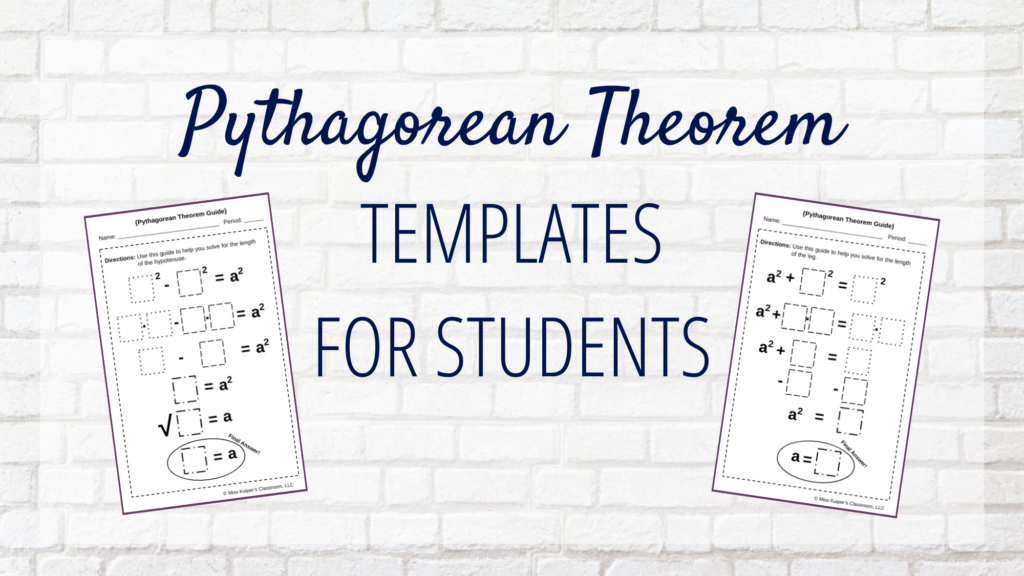 Pythagorean Theorem Templates