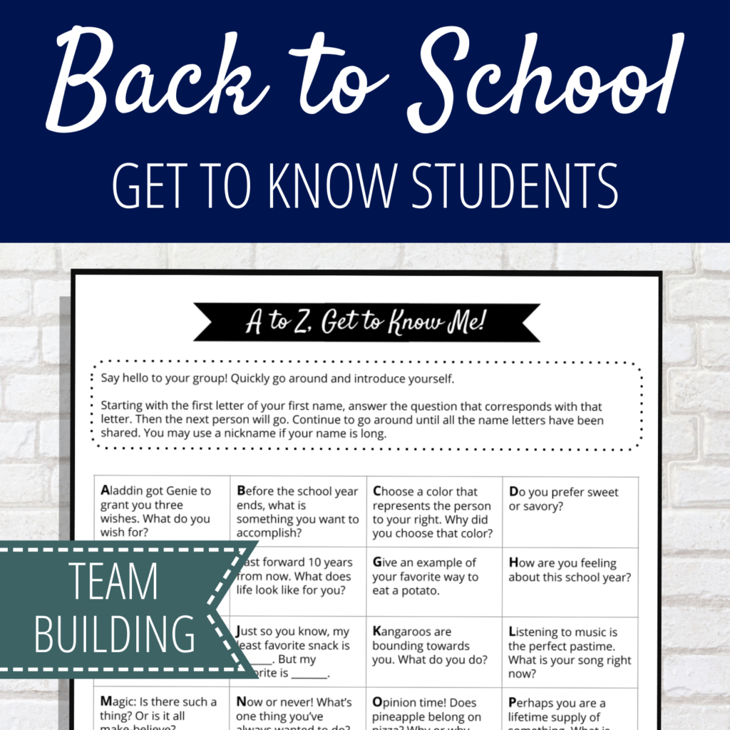 Team Building for Middle School