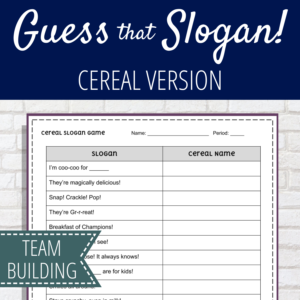 Team Building Activity Middle School #1