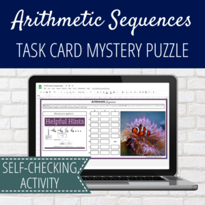 Arithmetic Sequences Algebra 1 Mystery Puzzle