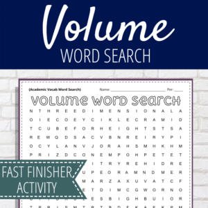 volume vocabulary word search