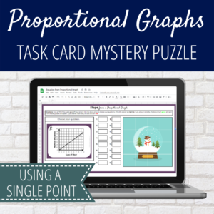 Proportional Relationships with Graphs Mystery Puzzle